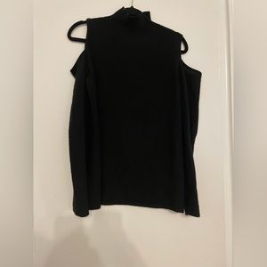 C CASHMERE shoulder cut out black sweater 100% Cashmere